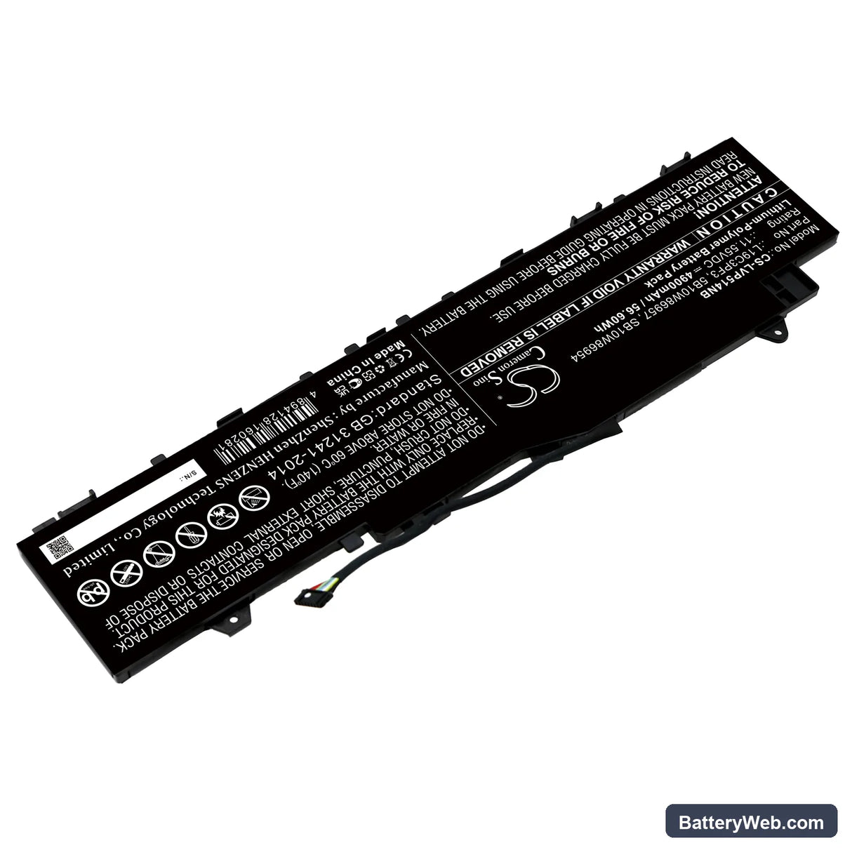 Lenovo IdeaPad 5 14 Replacement Battery, 11.55V, 4900mAh, Li-Polymer 2
