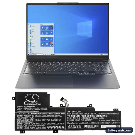 Lenovo IdeaPad 5 Pro Replacement Battery, 15.36V, 4750mAh, Li-Polymer 5