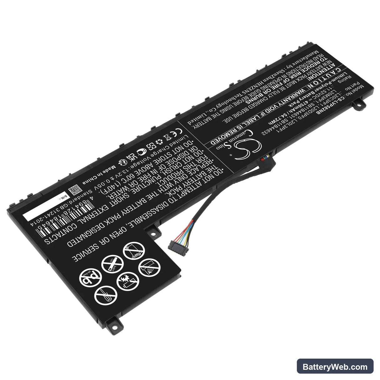 Lenovo IdeaPad 5 Pro 14ITL6-82L30004MX Replacement Battery, 11.52V, 4750mAh, Li-Polymer 2