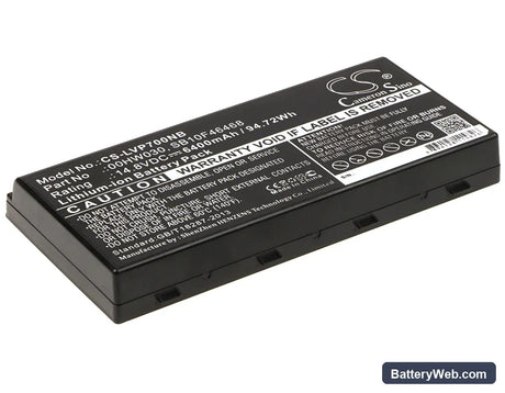 Lenovo ThinkPad P70 Replacement Battery, 14.8V, 6400mAh, Li-ion 1