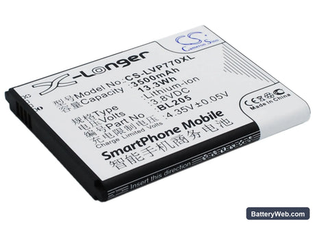 Lenovo P770 Replacement Battery, 3.8V, 3500mAh, Li-ion 2