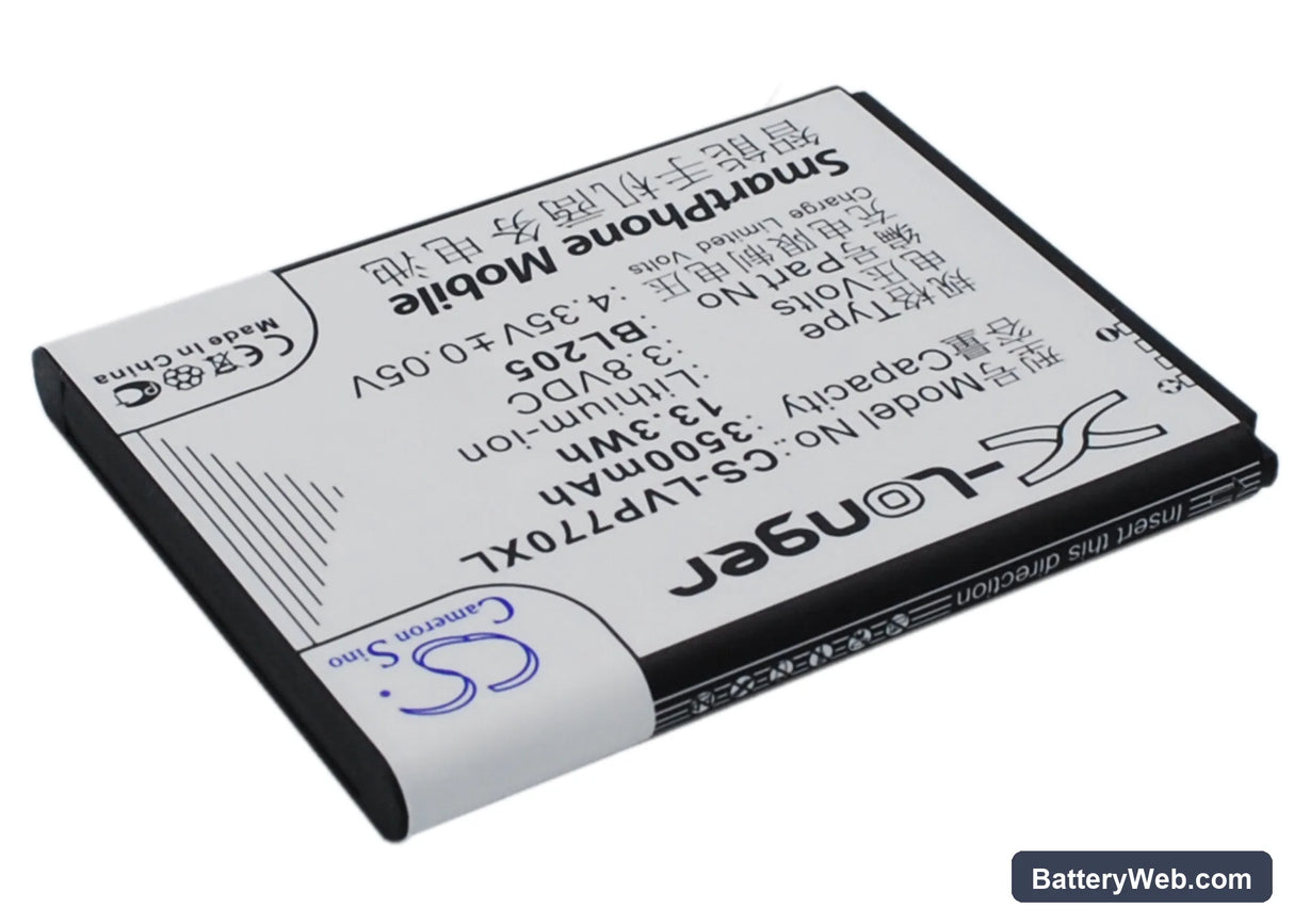 Lenovo P770 Replacement Battery, 3.8V, 3500mAh, Li-ion 3