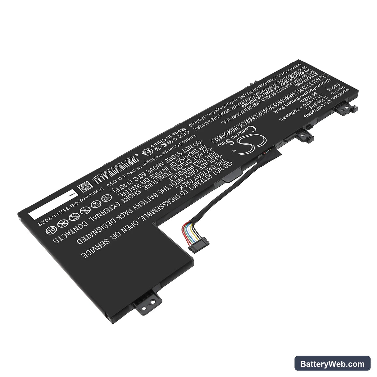 Lenovo 83DR0000SB Replacement Battery, 11.31V, 5000mAh, Li-Polymer 2