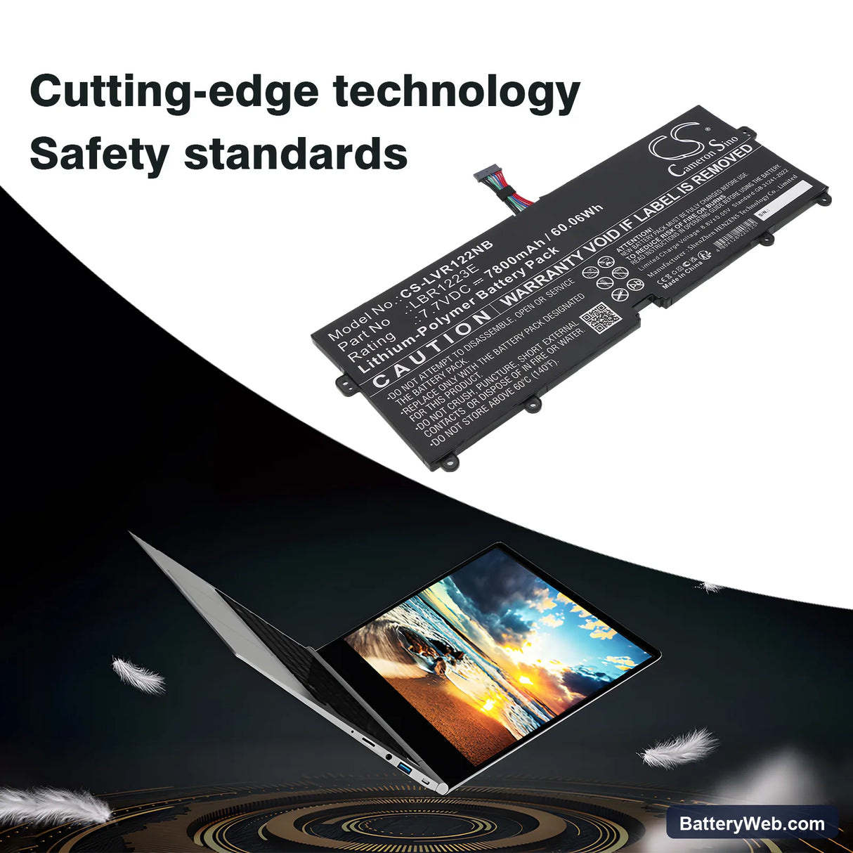 LG 14Z970 Replacement Battery, 7.7V, 7800mAh, Li-Polymer 6