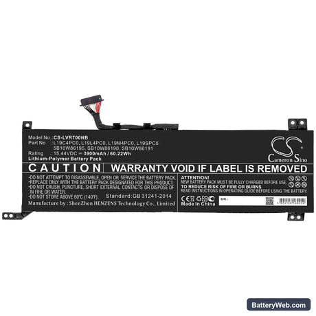 Lenovo Legion 5 15 Replacement Battery, 15.44V, 3900mAh, Li-Polymer 3