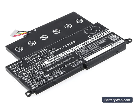 Lenovo Thinkpad Edge E220s Replacement Battery, 14.8V, 2900mAh, Li-ion 1