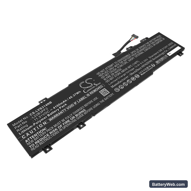 Lenovo IdeaPad Slim 3 14ABR8 82XL000JHH Replacement Battery, 11.31V, 4100mAh, Li-Polymer 1