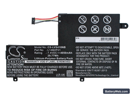 Lenovo S41 Replacement Battery, 7.4V, 4050mAh, Li-Polymer 5