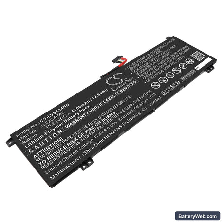 Lenovo Legion Slim 5 14APH8 Replacement Battery, 15.52V, 4700mAh, Li-Polymer 1