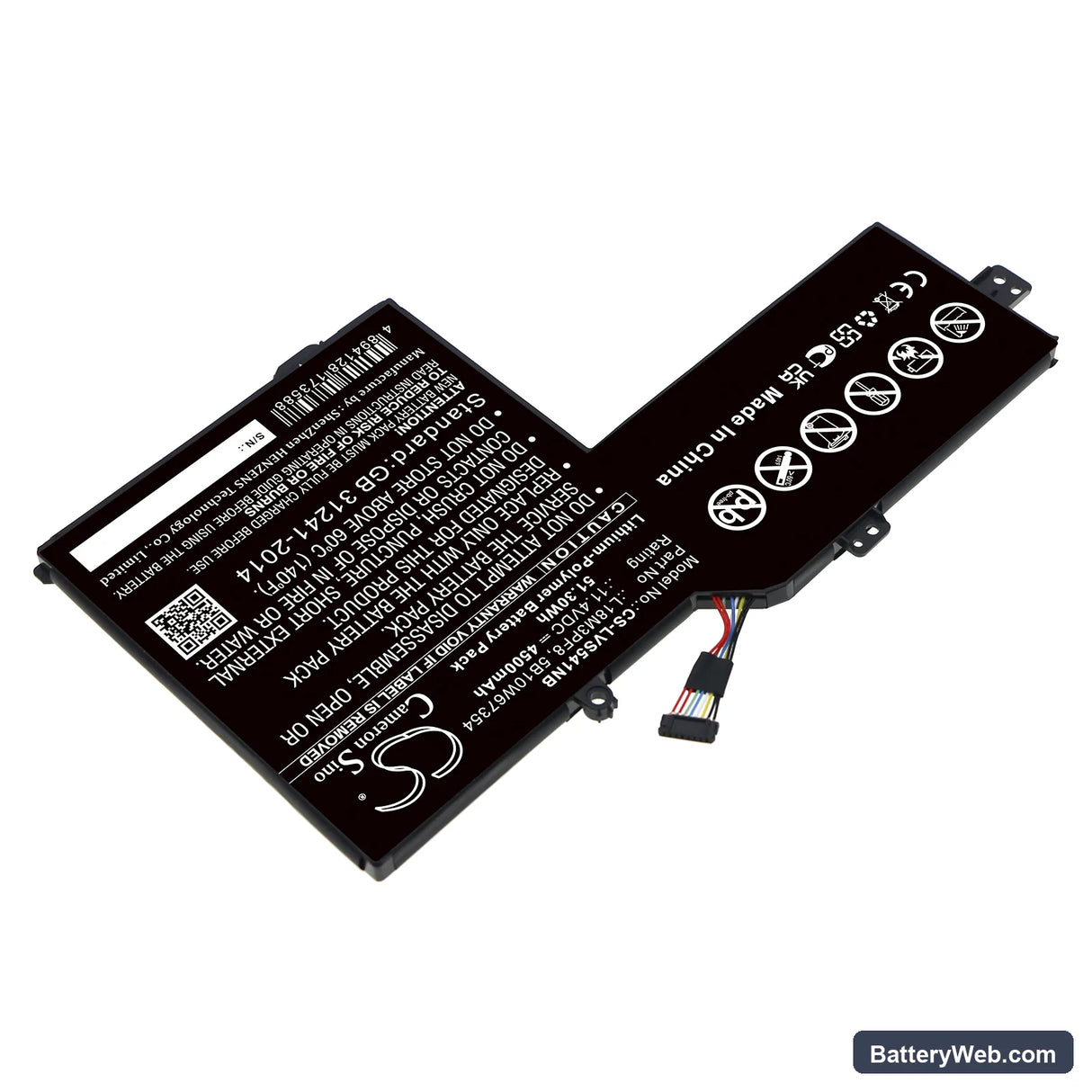 Lenovo Ideapad S540-15iml 81ng001kau Replacement Battery, 11.4V, 4500mAh, Li-Polymer 2