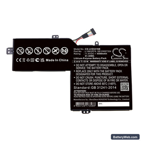 Lenovo Ideapad S540-15iml 81ng001kau Replacement Battery, 11.4V, 4500mAh, Li-Polymer 3