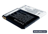 Lenovo A288t Replacement Battery, 3.7V, 1650mAh, Li-ion 3