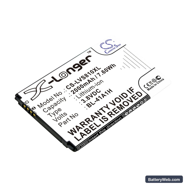 LG Transpyre Replacement Battery, 3.8V, 2000mAh, Li-ion 1