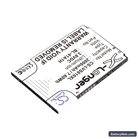 LG Transpyre Replacement Battery, 3.8V, 2000mAh, Li-ion 2