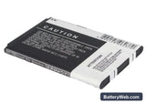 LG VS840 Replacement Battery, 3.7V, 1700mAh, Li-ion 3