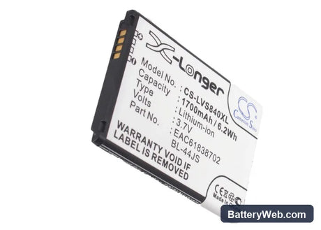 LG VS840 Replacement Battery, 3.7V, 1700mAh, Li-ion 5