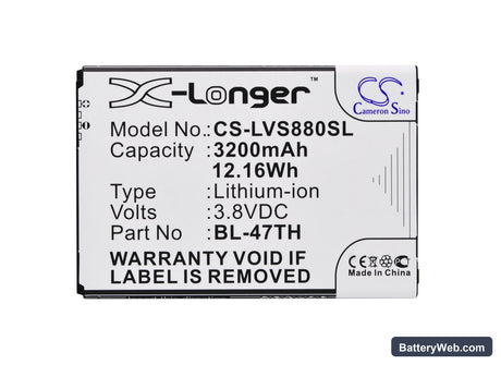 LG G Pro 2 Replacement Battery, 3.8V, 3200mAh, Li-ion 5