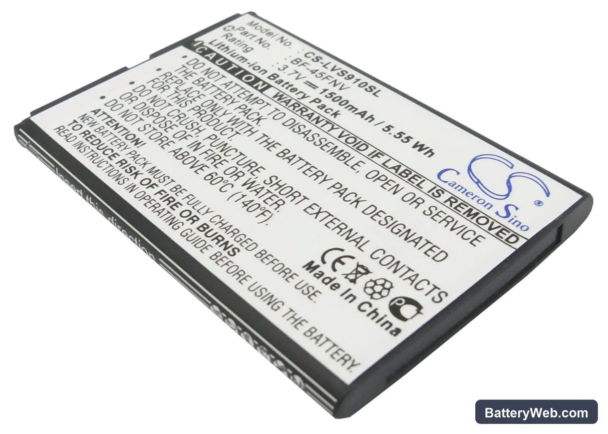 MetroPCS MS910 Replacement Battery, 3.7V, 1500mAh, Li-ion 1