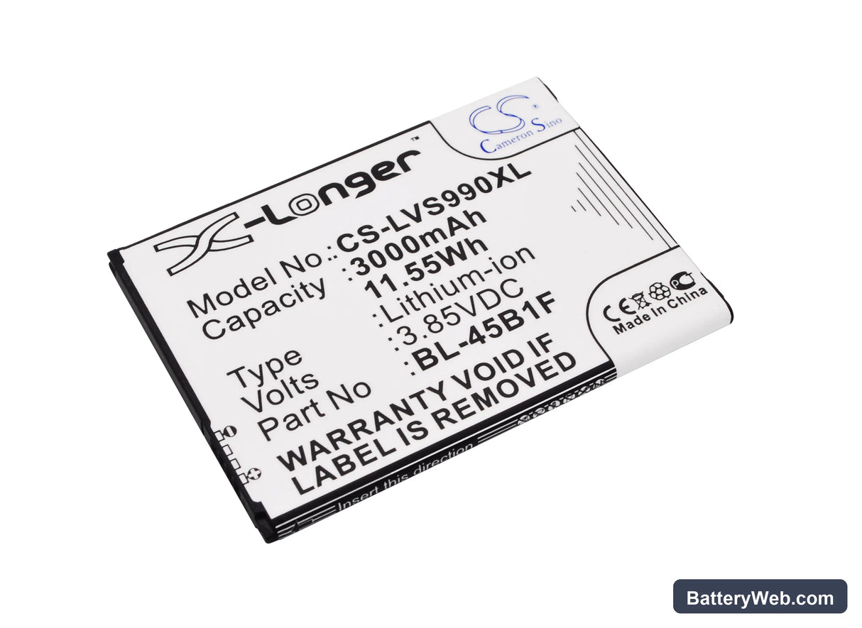 LG V10 Replacement Battery, 3.85V, 3000mAh, Li-ion 1