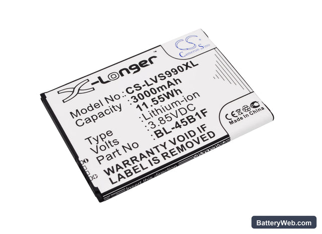 LG V10 Replacement Battery, 3.85V, 3000mAh, Li-ion 1