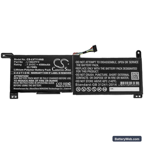 Lenovo IdeaPad 1-11ADA05(82GV) Replacement Battery, 7.5V, 4500mAh, Li-Polymer 3
