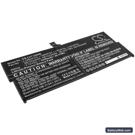 Lenovo ThinkPad X12 Detachable Replacement Battery, 7.72V, 5250mAh, Li-Polymer 1