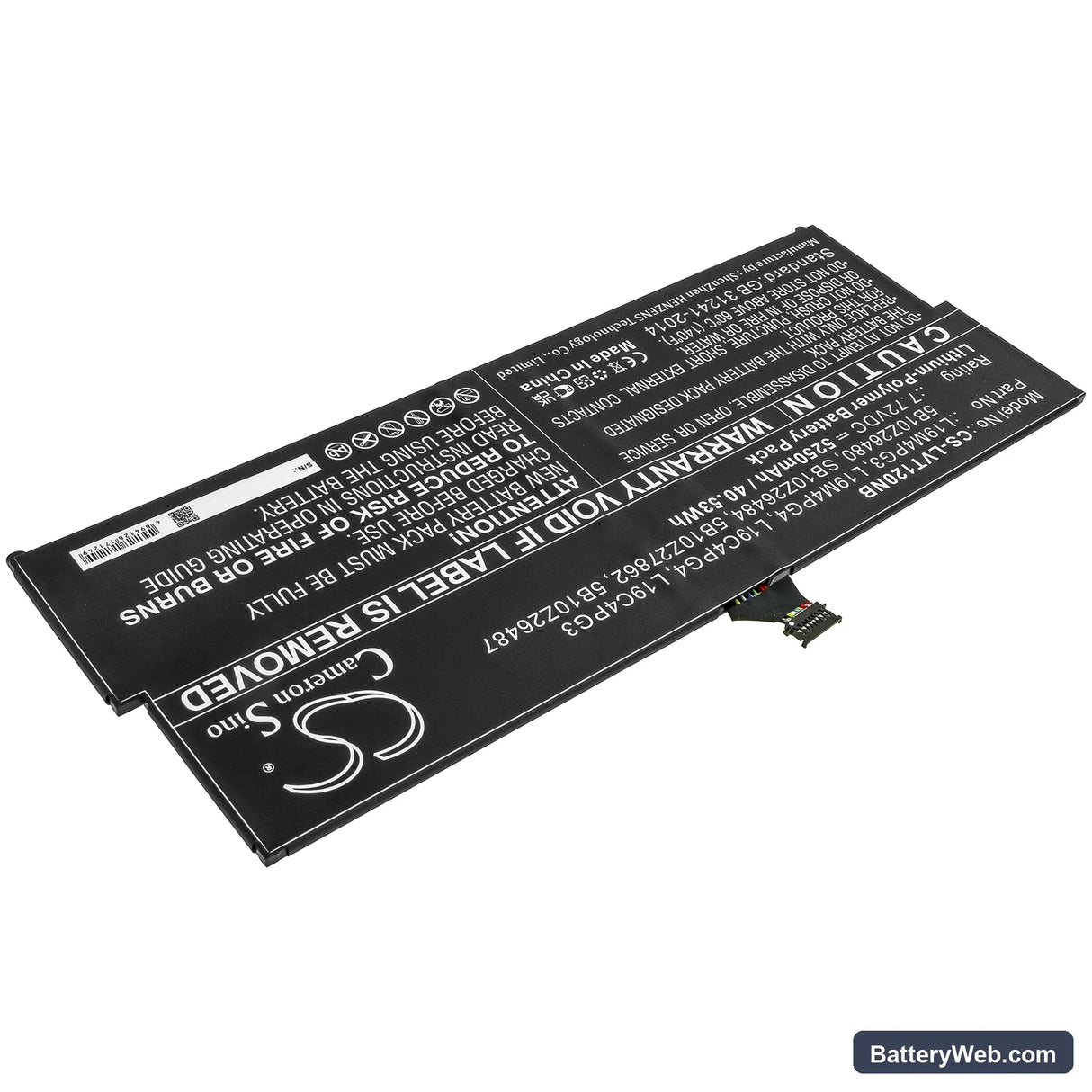 Lenovo ThinkPad X12 Detachable Replacement Battery, 7.72V, 5250mAh, Li-Polymer 2