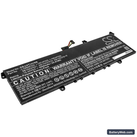 Lenovo ThinkBook 13s G2 ITL-20V9000LAU Replacement Battery, 15.44V, 3550mAh, Li-Polymer 1