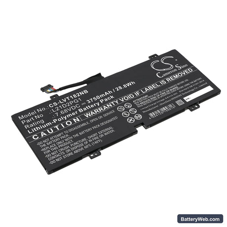 Lenovo 10W-82ST Tablet Replacement Battery, 7.68V, 3750mAh, Li-Polymer 1