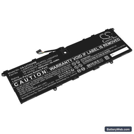 Lenovo ThinkBook 14p G2 ACH 20YN000LUS Replacement Battery, 15.44V, 3850mAh, Li-Polymer 1