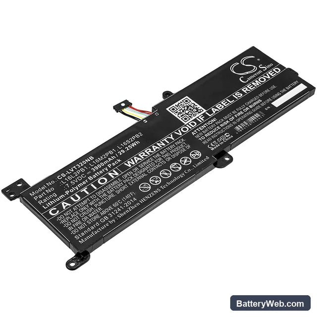 Lenovo Ideapad 320 Replacement Battery, 7.5V, 3900mAh, Li-Polymer 1