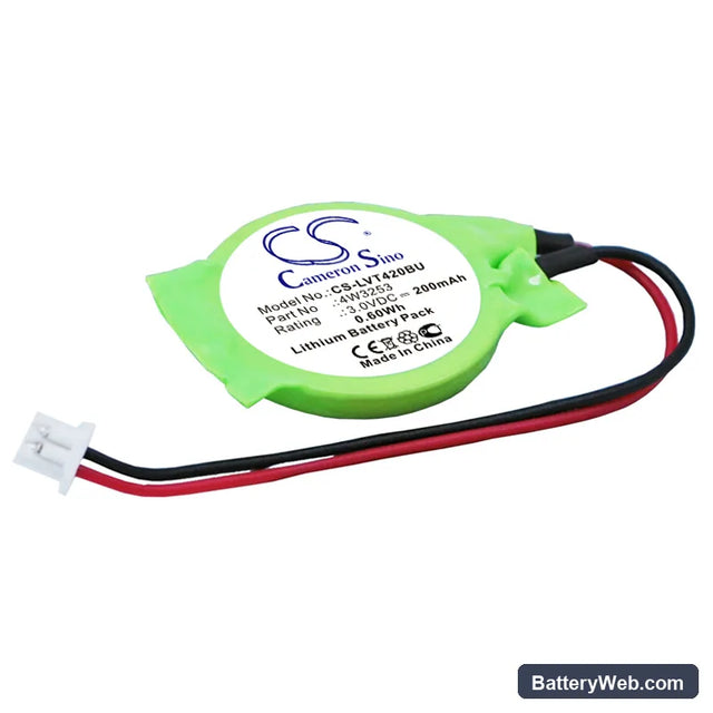 Lenovo Thinkpad T400 Replacement Battery, 3V, 200mAh, Lithium 1