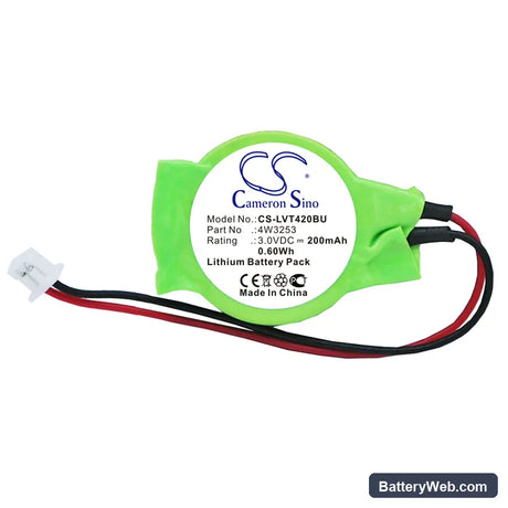 Lenovo Thinkpad T400 Replacement Battery, 3V, 200mAh, Lithium 3