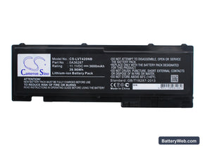 Lenovo ThinkPad T420s Replacement Battery, 11.1V, 3600mAh, Li-ion 1