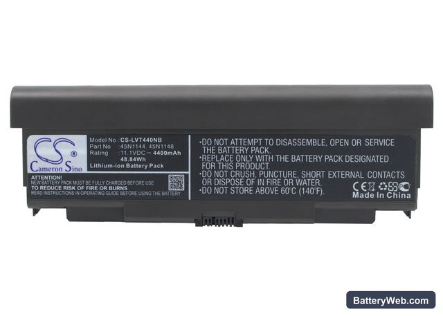 Lenovo ThinkPad T440P Replacement Battery, 11.1V, 4400mAh, Li-ion 1