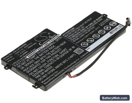 Lenovo ThinkPad T450 Replacement Battery, 11.4V, 2000mAh, Li-ion 1