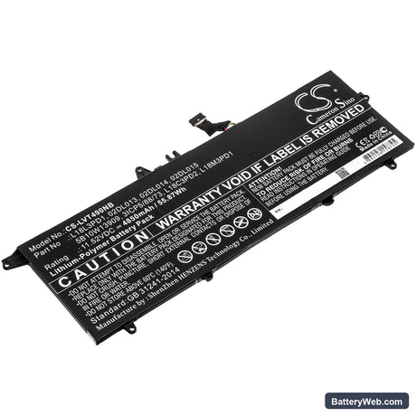 Lenovo ThinkPad T490s(20NX0015CD) Replacement Battery, 11.52V, 4850mAh, Li-Polymer 1