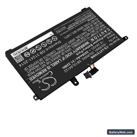 Lenovo ThinkPad T570 Replacement Battery, 15.28V, 2050mAh, Li-Polymer 2