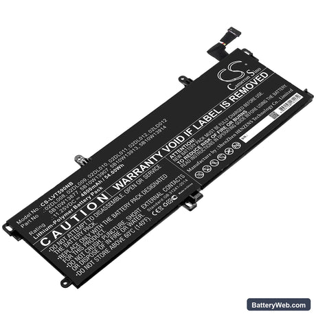 Lenovo ThinkPad T590 Replacement Battery, 11.25V, 4800mAh, Li-Polymer 1