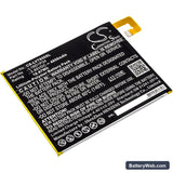 Lenovo Tab 4 Replacement Battery, 3.85V, 4850mAh, Li-Polymer 1