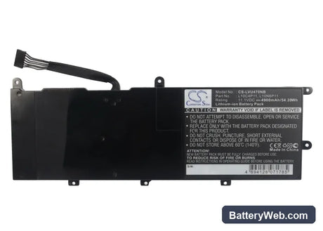 Lenovo IdeaPad U470 Replacement Battery, 11.1V, 4900mAh, Li-Polymer 6