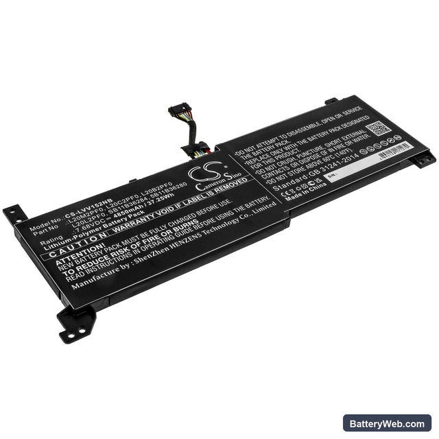 Lenovo IdeaPad 3 14ALC6 Replacement Battery, 7.68V, 4850mAh, Li-Polymer 1