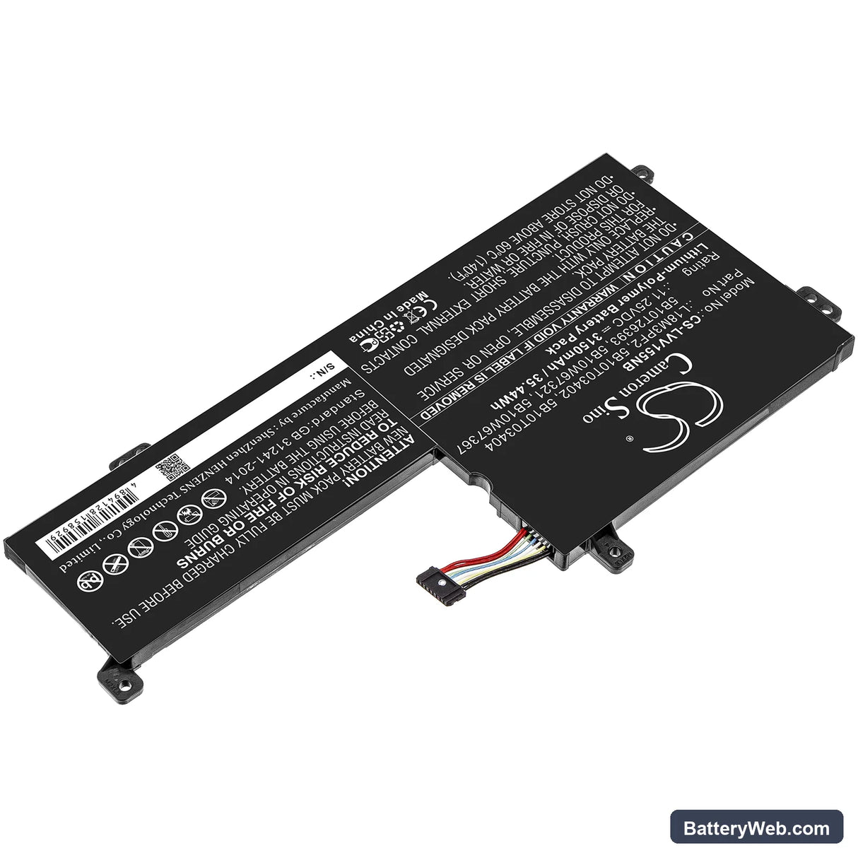 Lenovo IdeaPad L340 Replacement Battery, 11.25V, 3150mAh, Li-Polymer 2