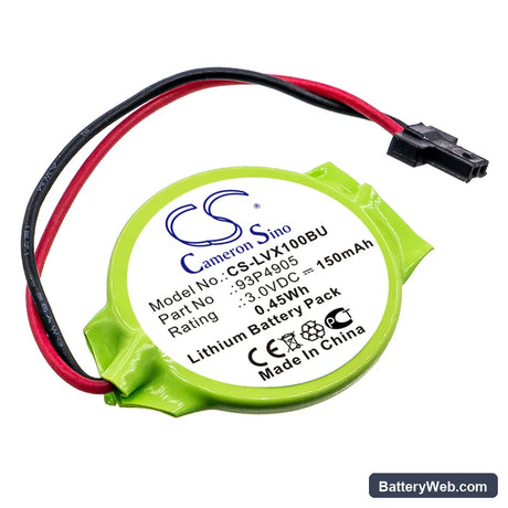 Lenovo Thinkpad X100E Replacement Battery, 3V, 150mAh, Lithium 1