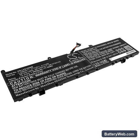 Lenovo ThinkPad P1 2019 20QTA00PCD Replacement Battery, 15.4V, 5000mAh, Li-Polymer 1