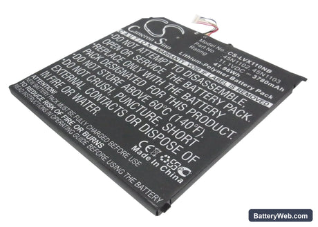 Lenovo Thinkpad x1 helix Replacement Battery, 11.1V, 3780mAh, Li-Polymer 1