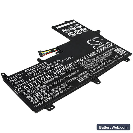 Lenovo Xiaoxin Air 12 WiFi Replacement Battery, 7.6V, 4900mAh, Li-Polymer 1