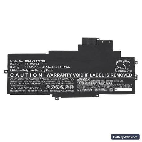 Lenovo ThinkPad X1 Nano Gen 2 21E8001KEE Replacement Battery, 11.61V, 4150mAh, Li-Polymer 3