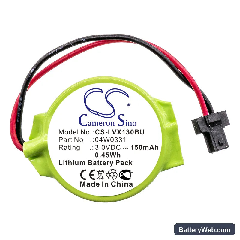 Lenovo ThinkPad Edge laptops ThinkPad Edge 11 Replacement Battery, 3V, 150mAh, Lithium 3