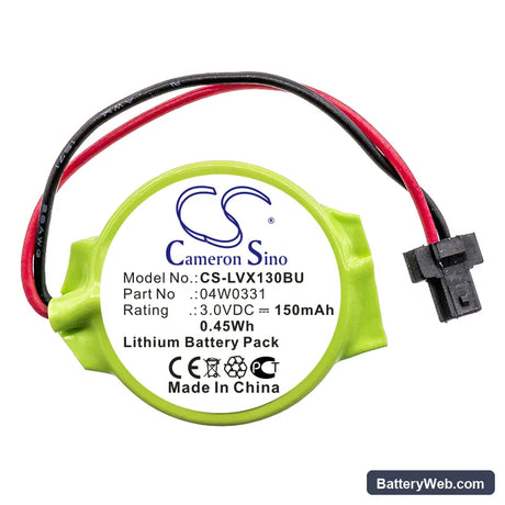 Lenovo ThinkPad Edge laptops ThinkPad Edge 11 Replacement Battery, 3V, 150mAh, Lithium 3